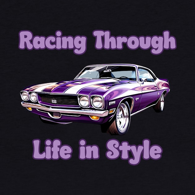 vintage car Racing Trough life in style by topclothesss